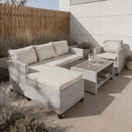 Piece rattan garden - 4,