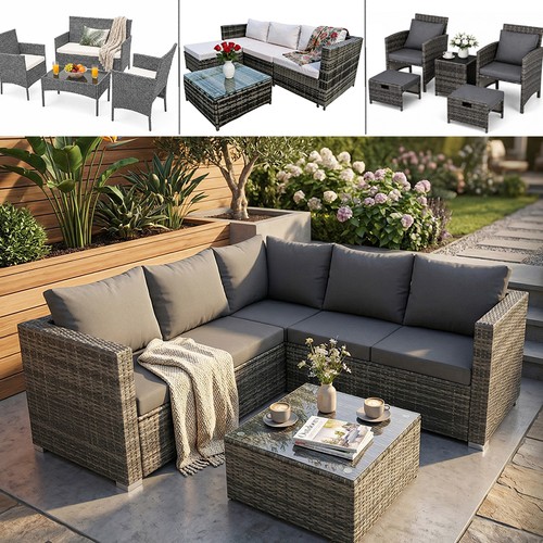 Rattan garden furniture set - rattan,