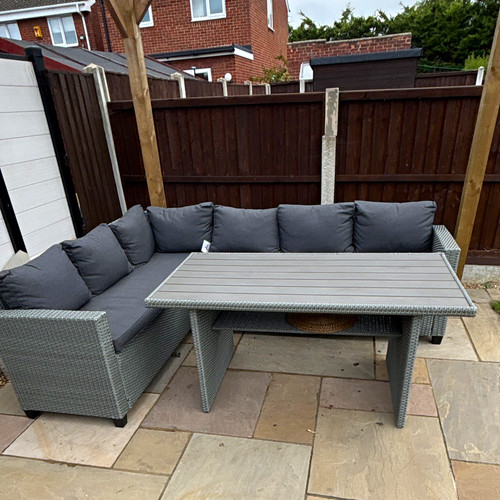 Grey rattan wicker outdoor - grey,