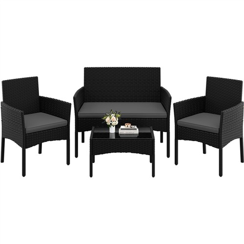 Piece garden sofa - 4-piece, wicker