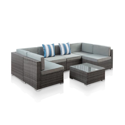 Grey rattan garden - rattan,