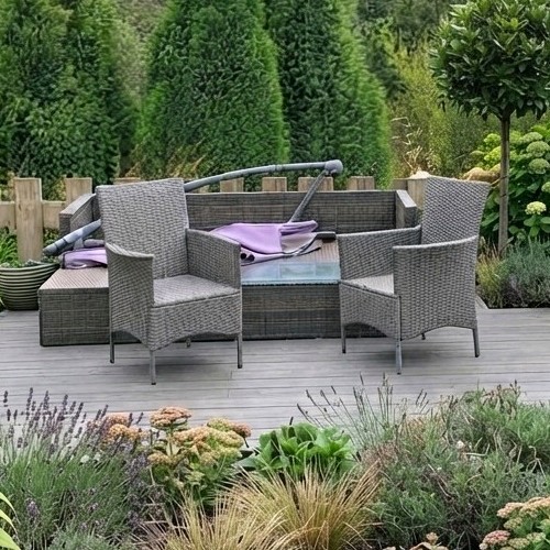 Rattan garden furniture set - rattan,