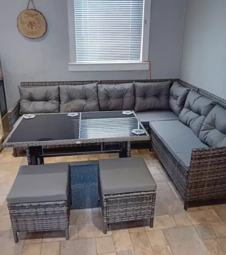 Rattan garden furniture set - rattan,