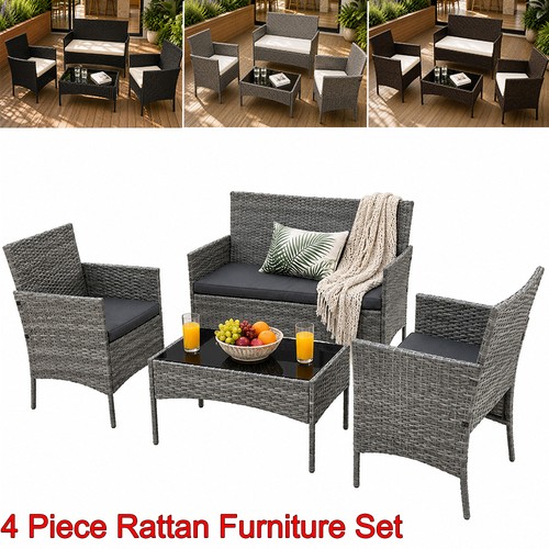 4seater rattan garden sofa - garden,