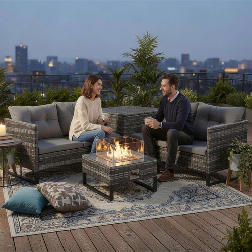 Seater rattan furniture - 4-seater, set