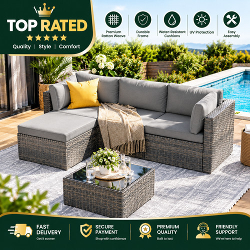 Seater rattan garden - 4,