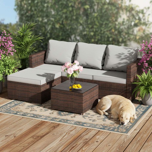 Garden rattan furniture set - garden,