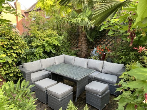 Grey rattan corner - corner, garden