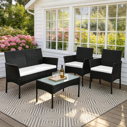 Rattan sofa set piece - sofa,