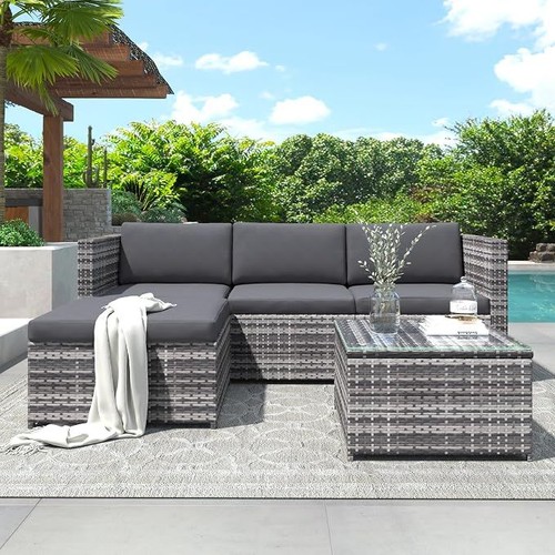 Merax piece rattan - merax, 3