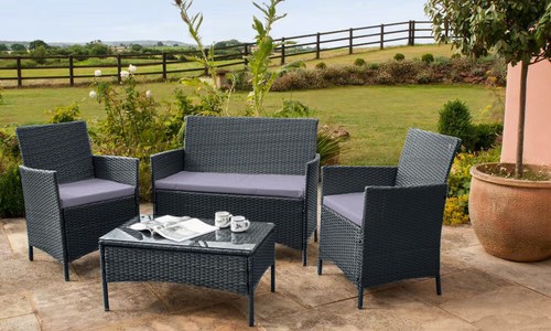 Rattan garden furniture - garden,