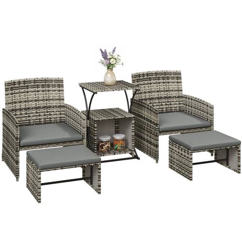 Outsunny piece rattan garden - outsunny,