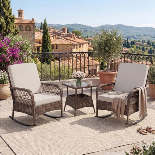 3pack rattan garden furniture - 3pack,