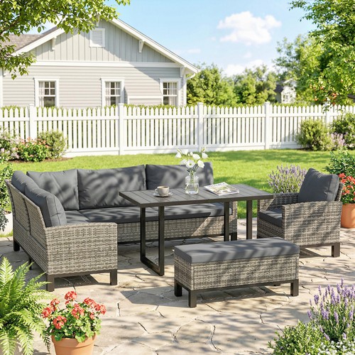 Rattan garden furniture - garden,