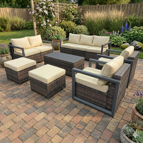 Rattan sofa set garden patio - rattan,