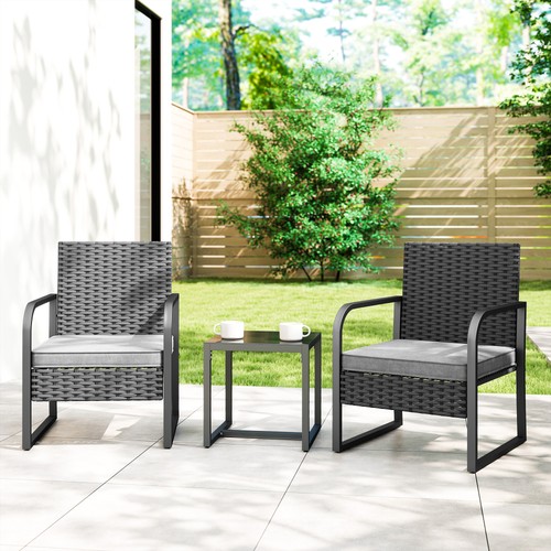 Rattan garden bistro set 3 - rattan,