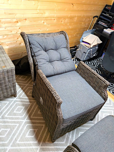 Grey rattan wicker - rattan/wicker, 5-piece