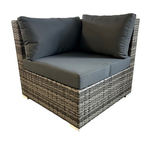 Grey rattan furniture sofa - grey,