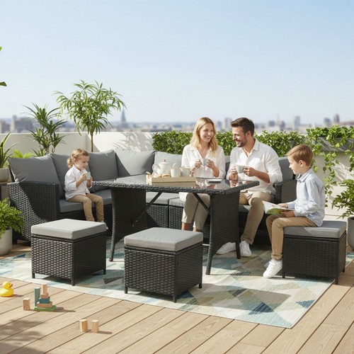 Garden rattan furniture set - rattan,