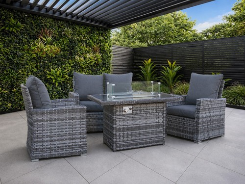 Rattan garden furniture set - garden, 4
