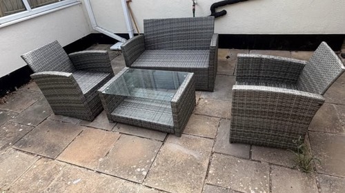 Seater rattan set grey - rattan,