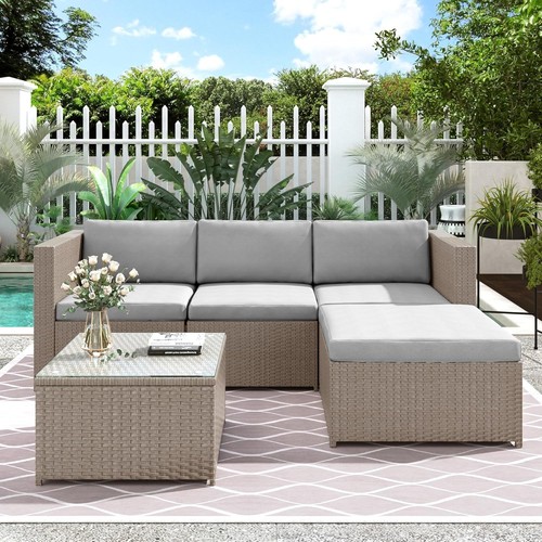 Merax piece rattan garden - 3,