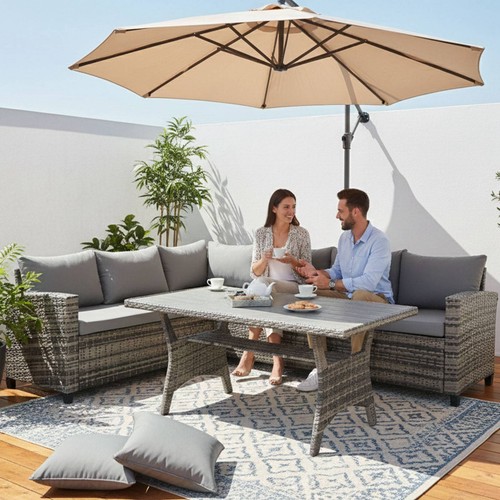 Patio rattan furniture set - patio,